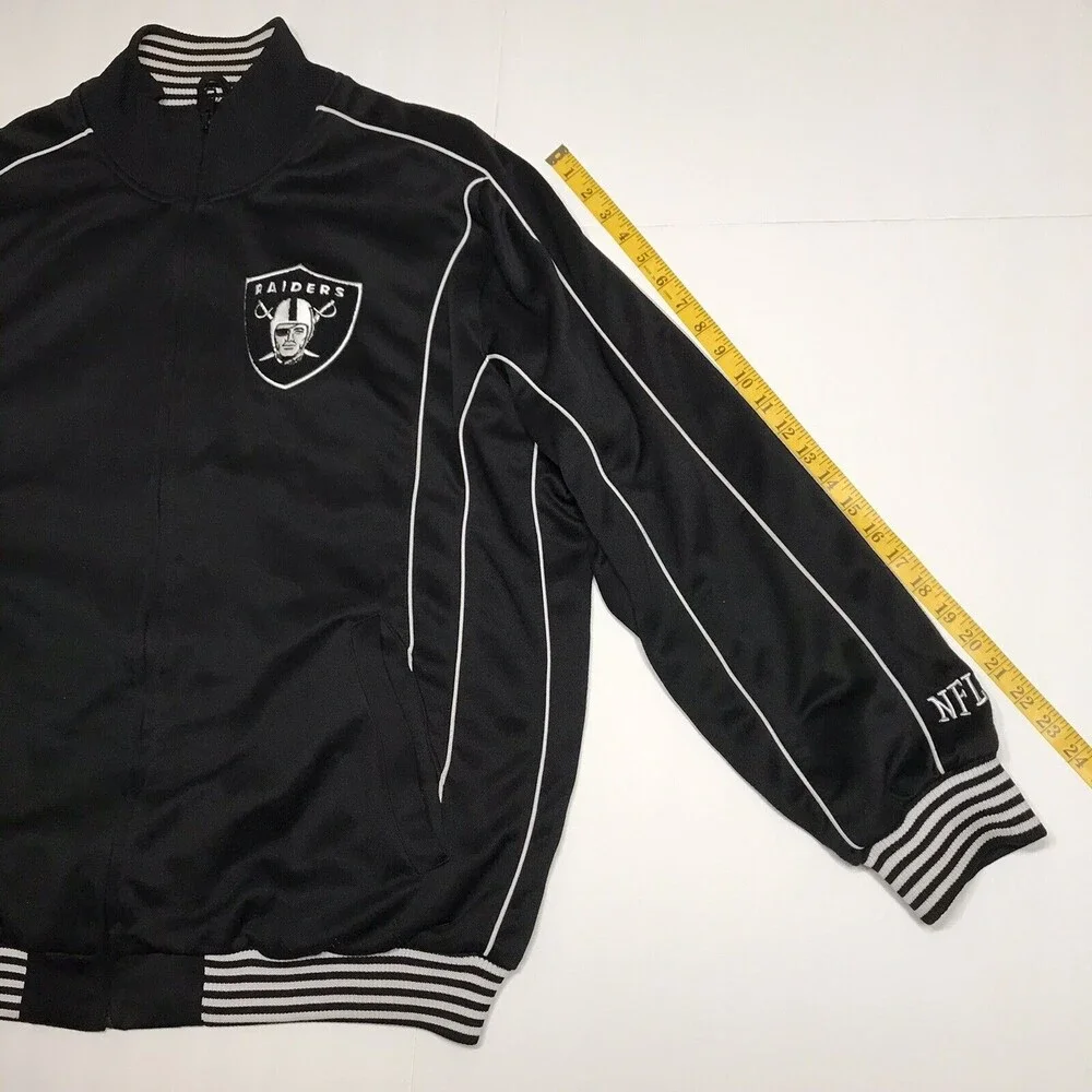 NFL Raiders Mesh Lined Track Jacket Size 2XL Black - Picture 7 of 8